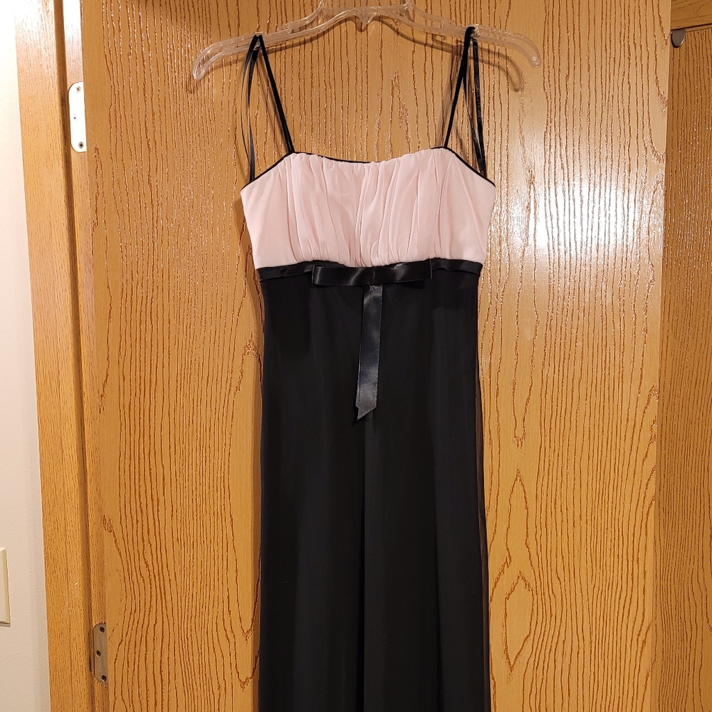 Betsy & Adam Black and Pink Prom Dress 2P